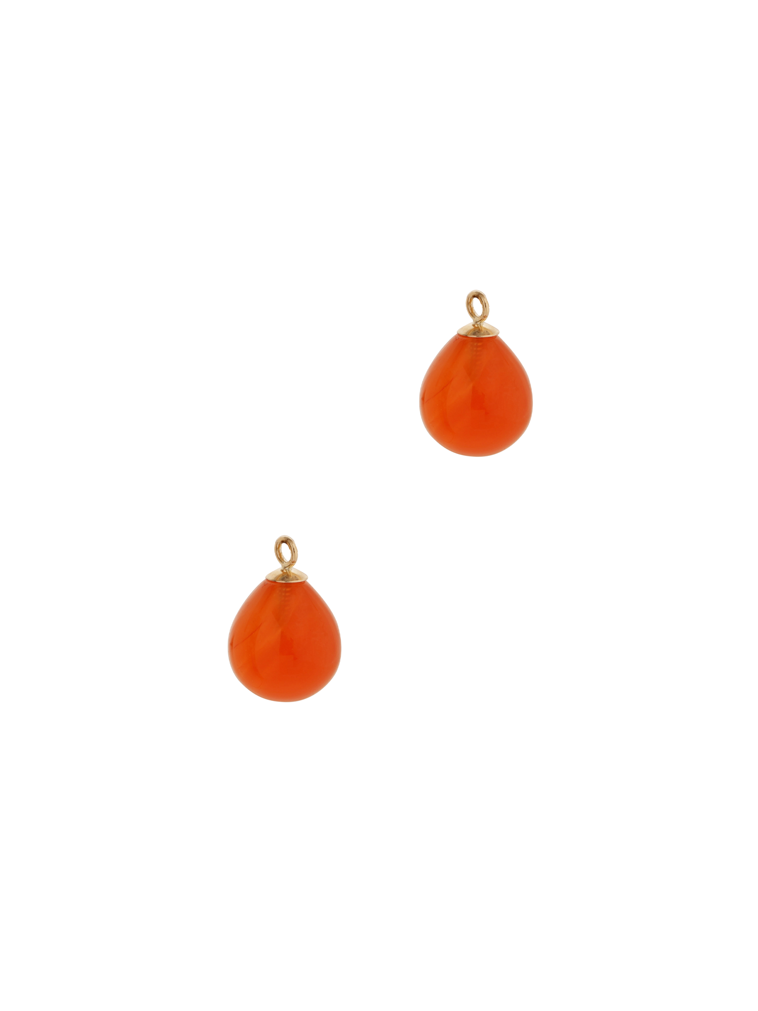 Carnelian droppers, 9ct gold